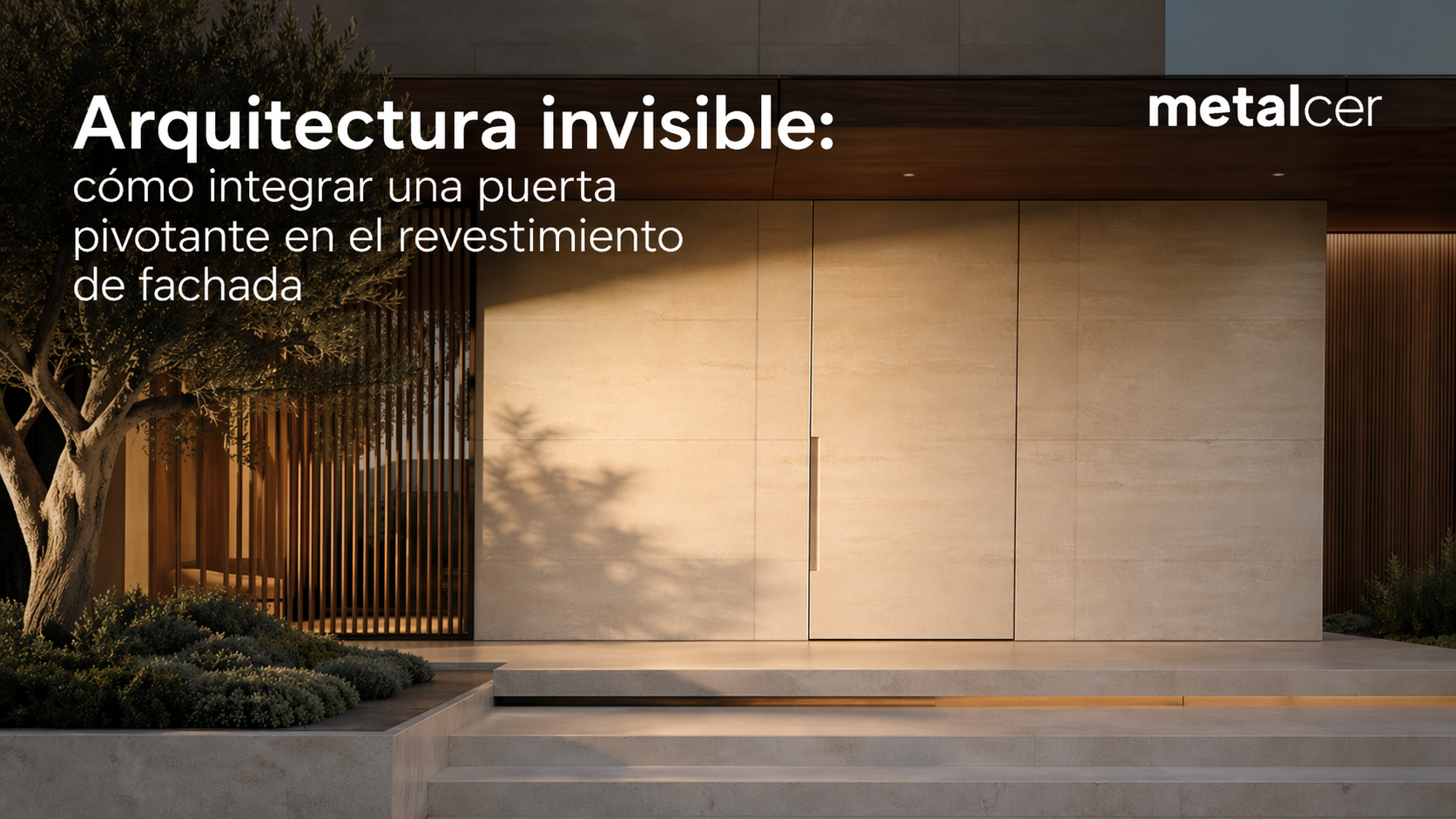 Arquitectura invisible: cómo integrar una puerta pivotante en el revestimiento de fachada